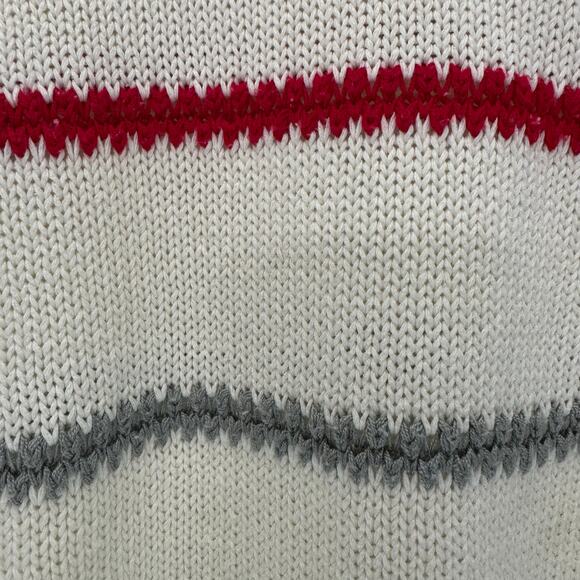 Vintage 1980s Striped Le Moda Sweater Ivory Size Medium Taiwan - Picture 4 of 7